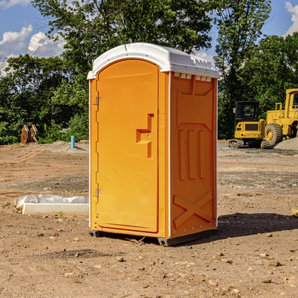 can i customize the exterior of the porta potties with my event logo or branding in Meadow Vista